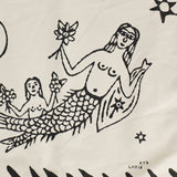 Kyr Lakis Mermaid print beach tote bag