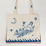 Kyr Lakis Mermaid print beach tote bag