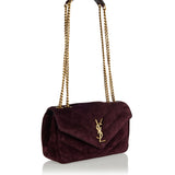 Loulou small suede shoulder bag