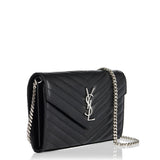 Saint Laurent Classic Cassandre chain wallet