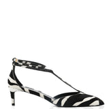 Khaite Mia zebra-print T-strap pumps