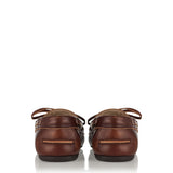 Leather lace‑up moccasins