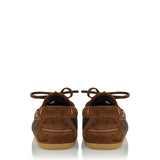 Mesh-suede boat shoes