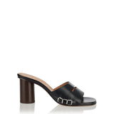 Loafer mule heeled sandals