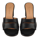 Loafer mule heeled sandals