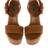 Clog platform leather sandals