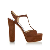 Suede platform sandals