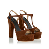 Suede platform sandals