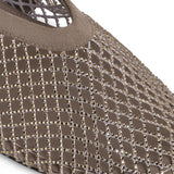 Strass fishnet ballet flats