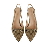 GG canvas slingback pumps