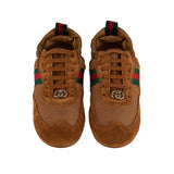 Shift suede-trimmed sneakers