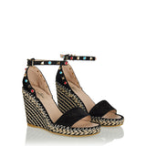 Rockstud suede espadrille sandals