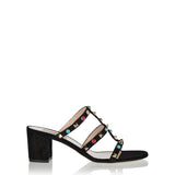 Rockstud embellished slide sandals