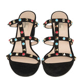 Rockstud embellished slide sandals