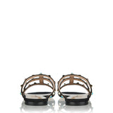 Rockstud bead-embellished suede sandals