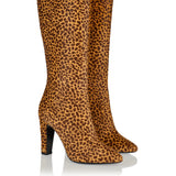 Hotty leopard‑print knee boots