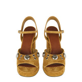 Studded suede platform sandals