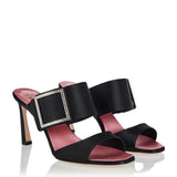 Trompette 85 crystal-embellished satin mules