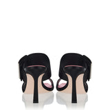 Trompette 85 crystal-embellished satin mules