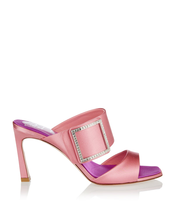 Trompette 85 crystal-embellished satin mules