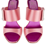 Trompette 85 crystal-embellished satin mules