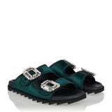 Roger Vivier Slidy Viv’ satin slides