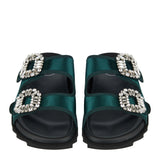 Roger Vivier Slidy Viv’ satin slides