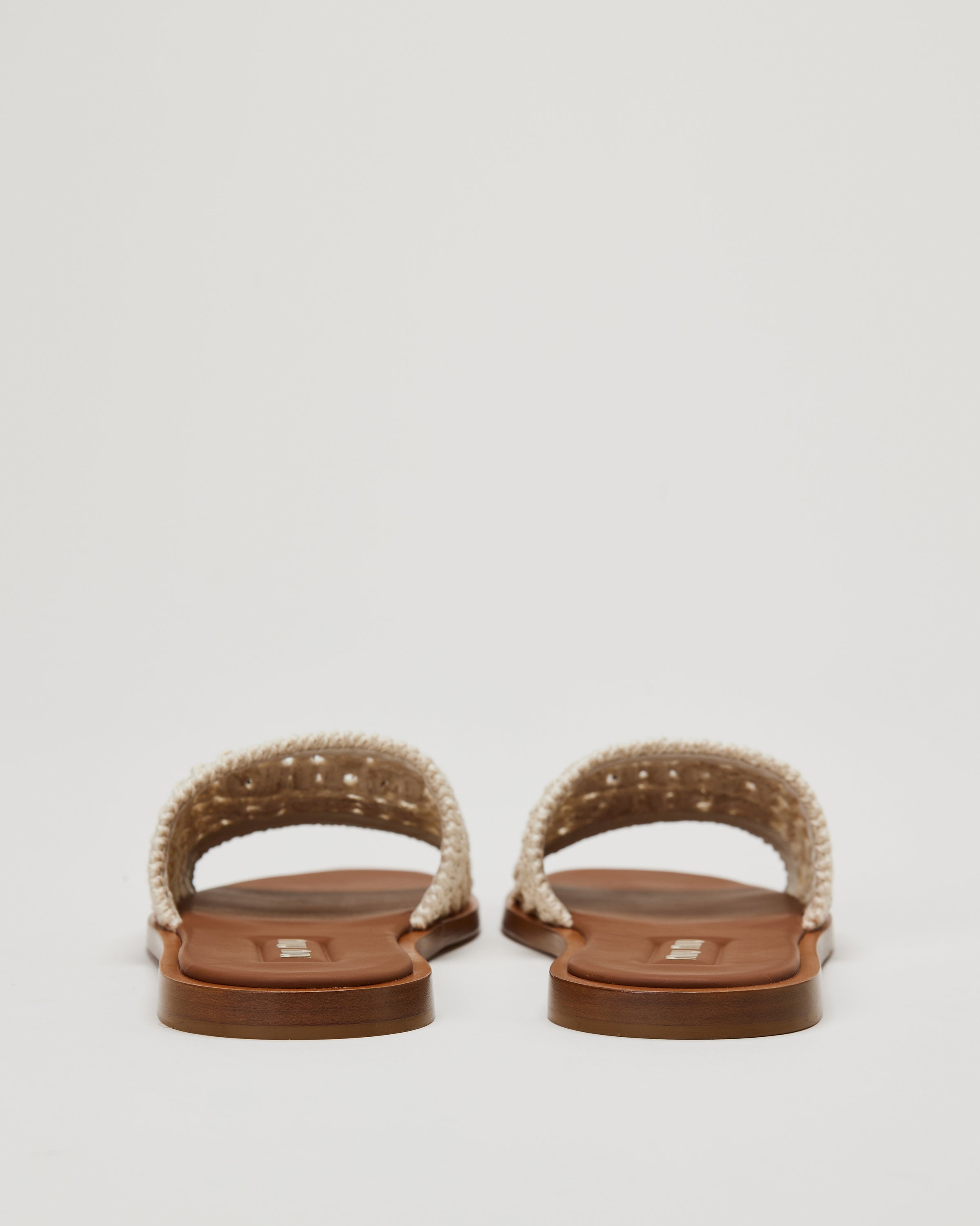 Miu Miu Crochet and leather slide sandals – Luisa World
