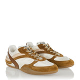 Gymnasium technical fabric and suede sneakers