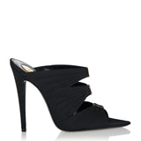 Saint Laurent Emilie crêpe satin mules