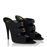 Saint Laurent Emilie crêpe satin mules
