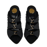 Saint Laurent Emilie crêpe satin mules