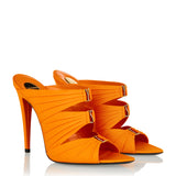 Saint Laurent Emilie crêpe satin mules