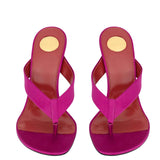 Saint Laurent Opyum crêpe satin thong sandals