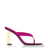 Saint Laurent Opyum crêpe satin thong sandals