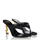 Saint Laurent Opyum crêpe satin thong sandals