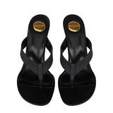 Saint Laurent Opyum crêpe satin thong sandals