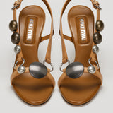 Miu Miu Leather stiletto heel sandals