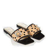 Roger Vivier Viv by the Sea polka dot canvas slides