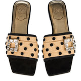 Roger Vivier Viv by the Sea polka dot canvas slides