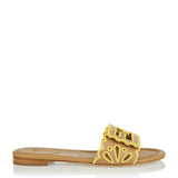 Fendi Baguette leather slides