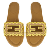 Fendi Baguette leather slides