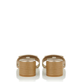 Fendi Laminated leather heeled slides