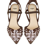 Fendi leather high-heeled pumps