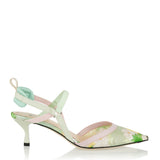 Fendi Printed organza medium-heeled pumps