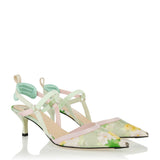 Fendi Printed organza medium-heeled pumps