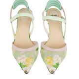 Fendi Printed organza medium-heeled pumps