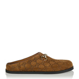 Gucci Horsebit suede leather mules