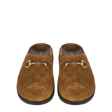 Gucci Horsebit suede leather mules