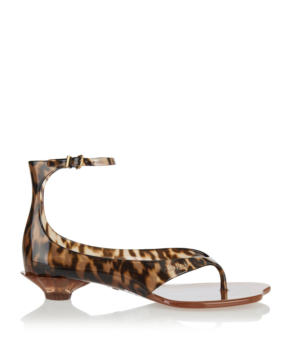 Chloe Leopard-print jelly sandals